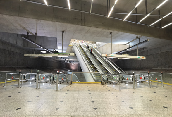 Budapest, M4 metró, Kálvin tér, bélyegkép