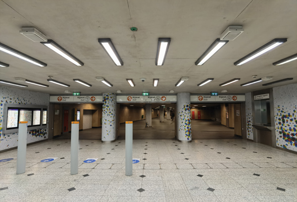 Budapest, M4 metró, Kálvin tér, bélyegkép