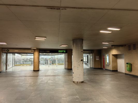 Budapest, M4 metró, Kálvin tér, bélyegkép