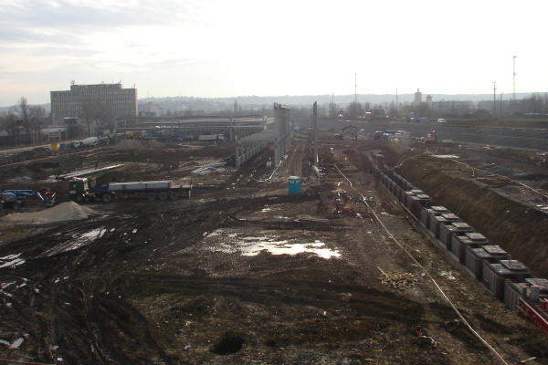 Budapest, M4 metró, járműtelep, bélyegkép