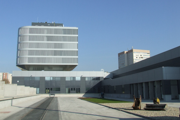 Budapest, M4 metró, járműtelep, bélyegkép