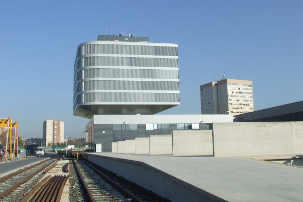 Budapest, M4 metró, járműtelep, bélyegkép