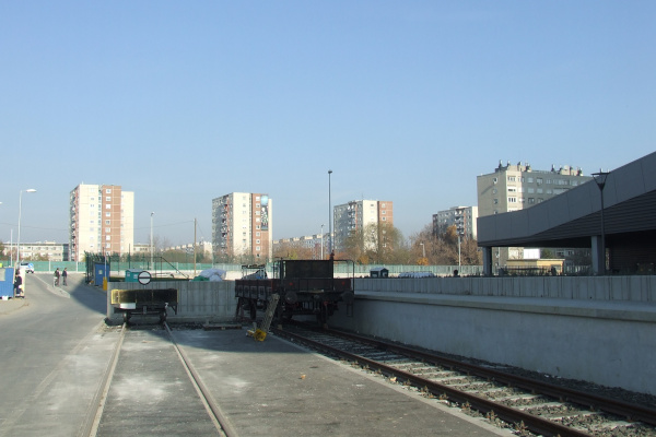 Budapest, M4 metró, járműtelep, bélyegkép