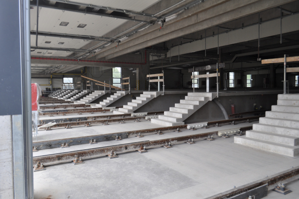 Budapest, M4 metró, járműtelep, bélyegkép