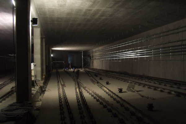 Budapest, M4 metró, Kelenföld vasútállomás, kihúzó, bélyegkép