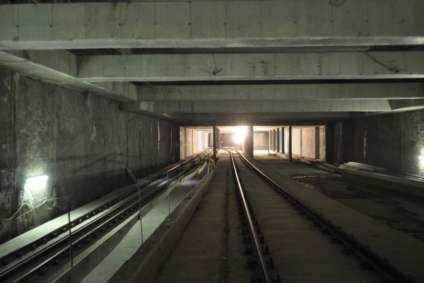Budapest, M4 metró, Kelenföld vasútállomás, kihúzó, bélyegkép