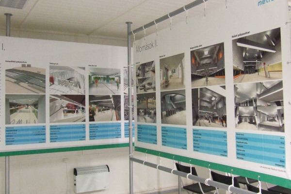 Budapest, M4 metró, látogatóközpont, bélyegkép