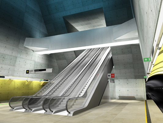 Budapest, M4 metró, Móricz Zsigmond körtér, Palatium Stúdió látványterv, bélyegkép