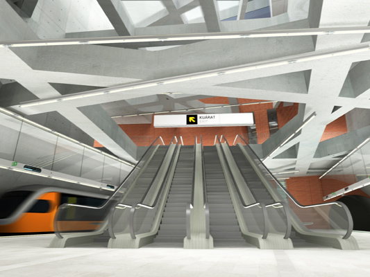 Budapest, M4 metró, Szent Gellért tér - Műegyetem, Palatium Stúdió látványterv, bélyegkép