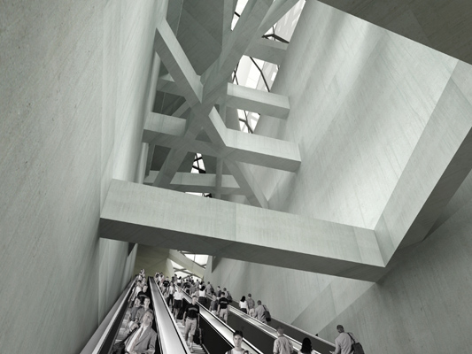 Budapest, M4 metró, Fővám tér, Palatium Stúdió látványterv, bélyegkép