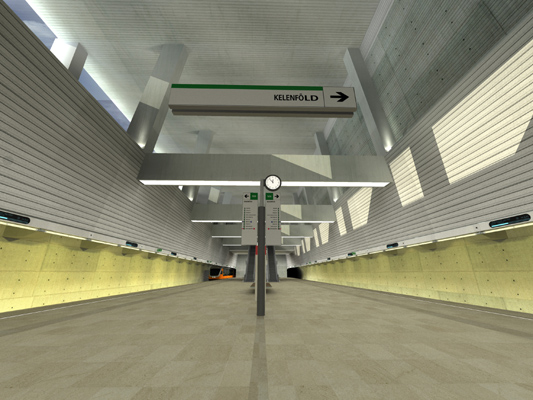 Budapest, M4 metró, Keleti pályaudvar, Palatium Stúdió látványterv, bélyegkép