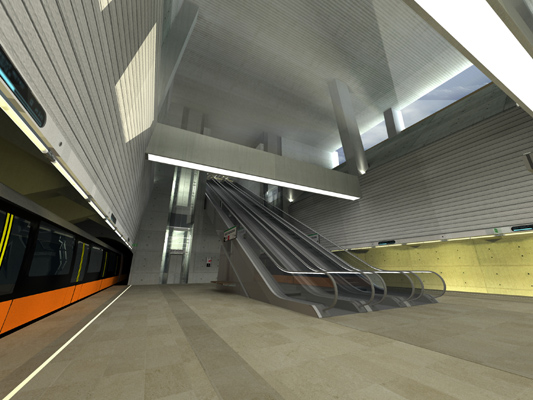 Budapest, M4 metró, Keleti pályaudvar, Palatium Stúdió látványterv, bélyegkép