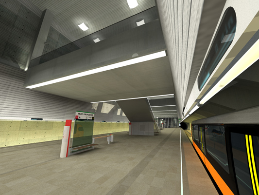 Budapest, M4 metró, Keleti pályaudvar, Palatium Stúdió látványterv, bélyegkép