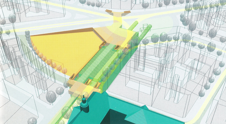 Budapest, M4 metró, Móricz Zsigmond körtér, DBR látványterv, bélyegkép
