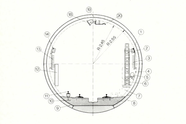 metróalagút jellemző keresztmetszete, bélyegkép