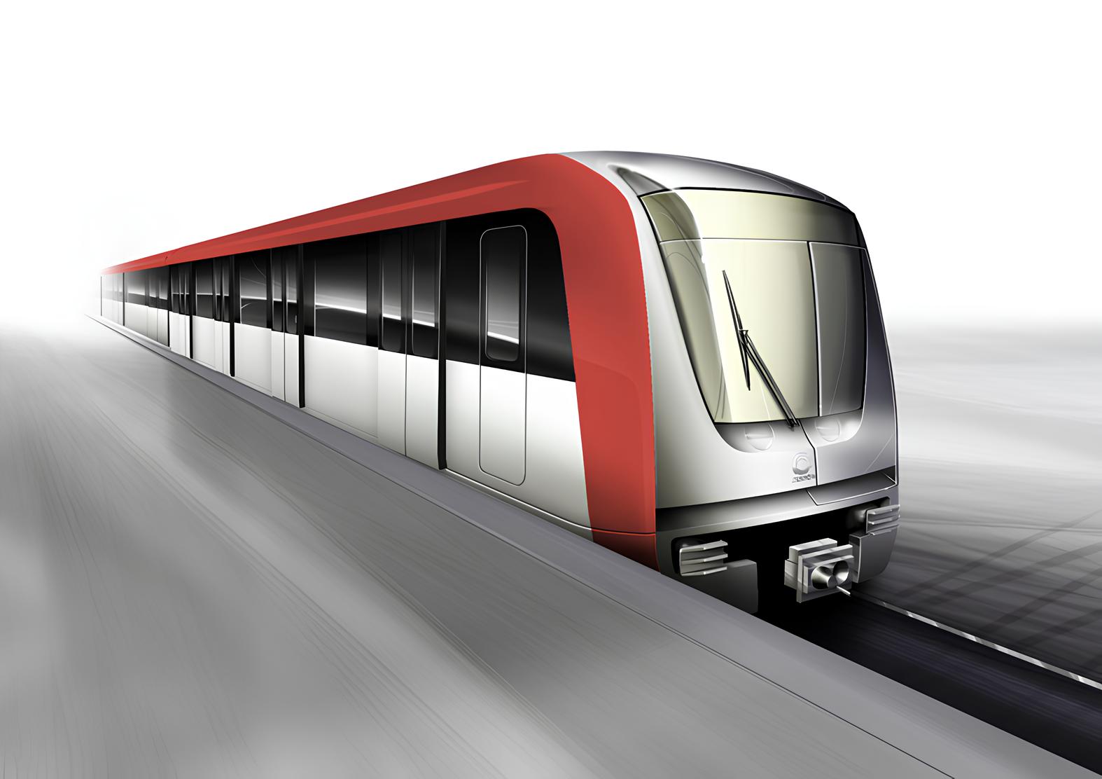 Budapest, Alstom METROPOLIS metró jármű látványterv, bélyegkép