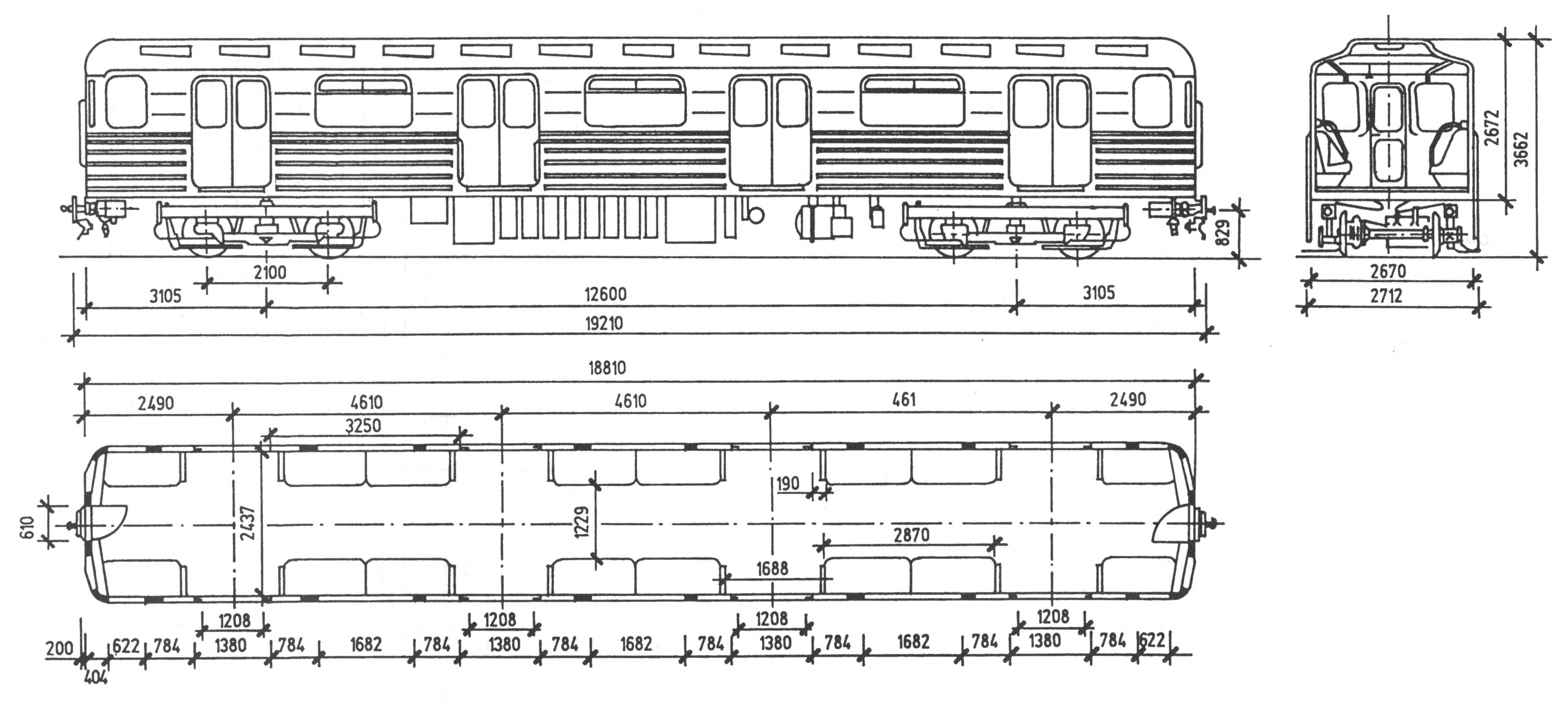 Budapest, Metrowagonmash 81-717 jármű, jellegrajz